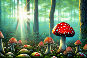 The amanita muscaria mushroom